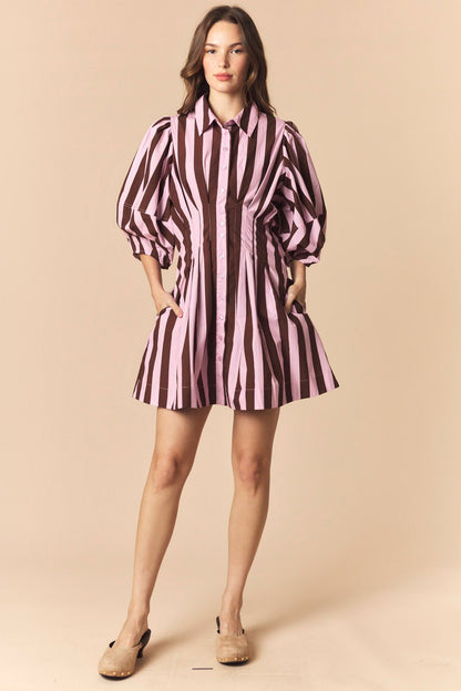 Lunch Break Striped Dress