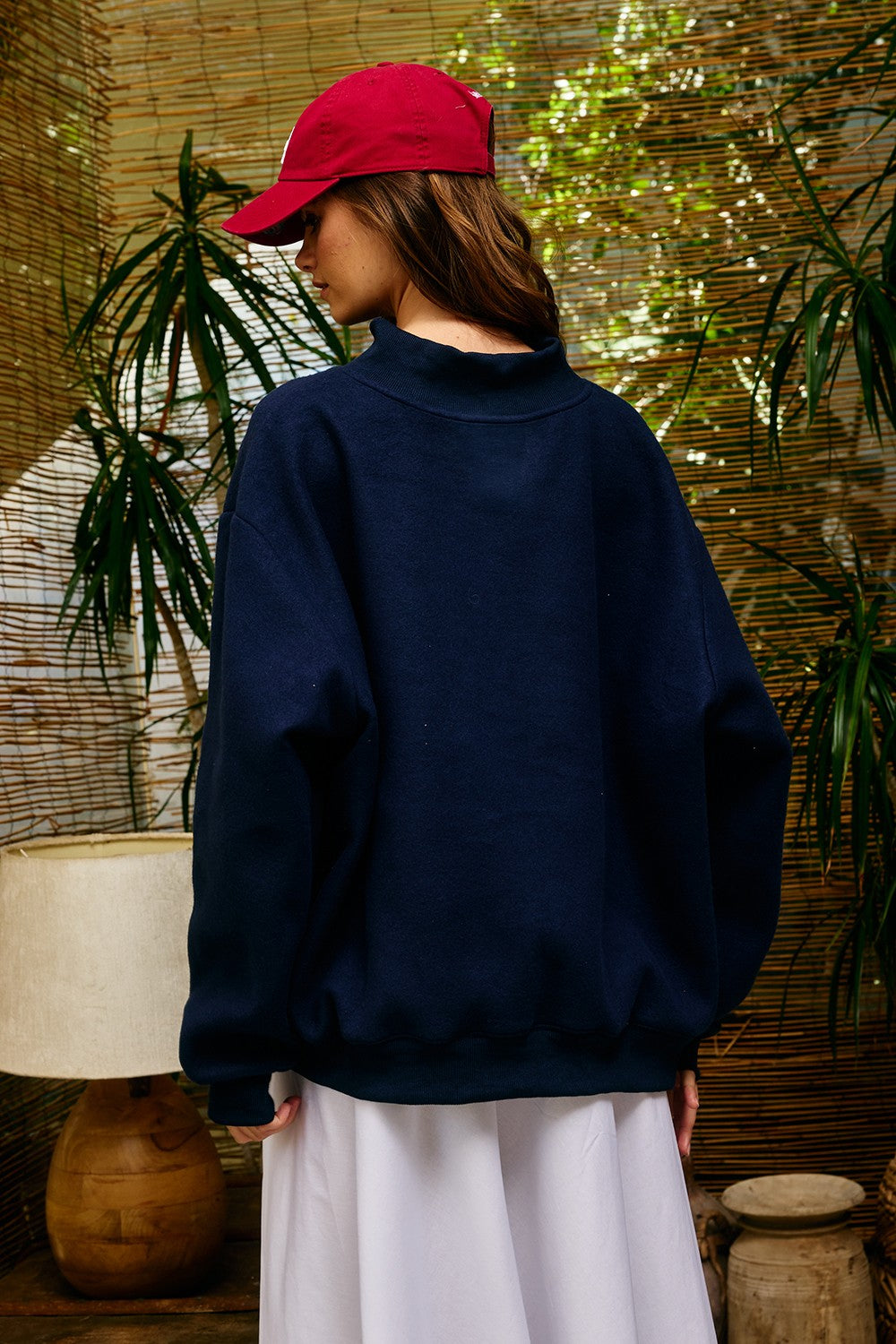 PREORDER: USA/Map Reversible Mock Neck Sweatshirt (EARLY JULY)