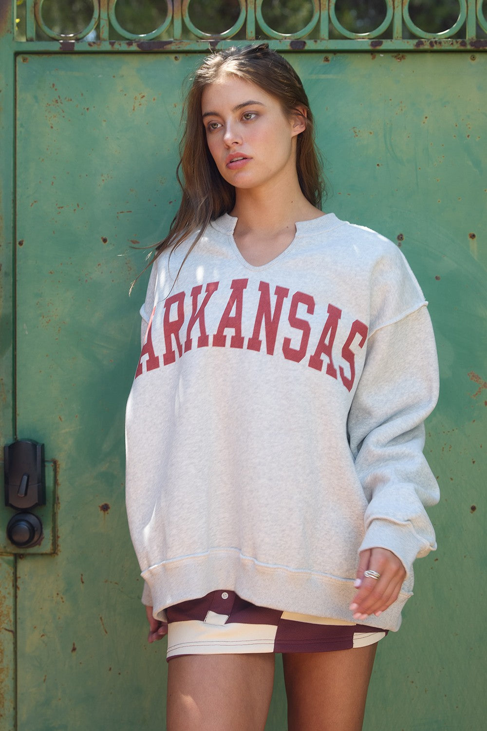 PREORDER: Arkansas Split Neck Sweatshirt (EARLY JULY)