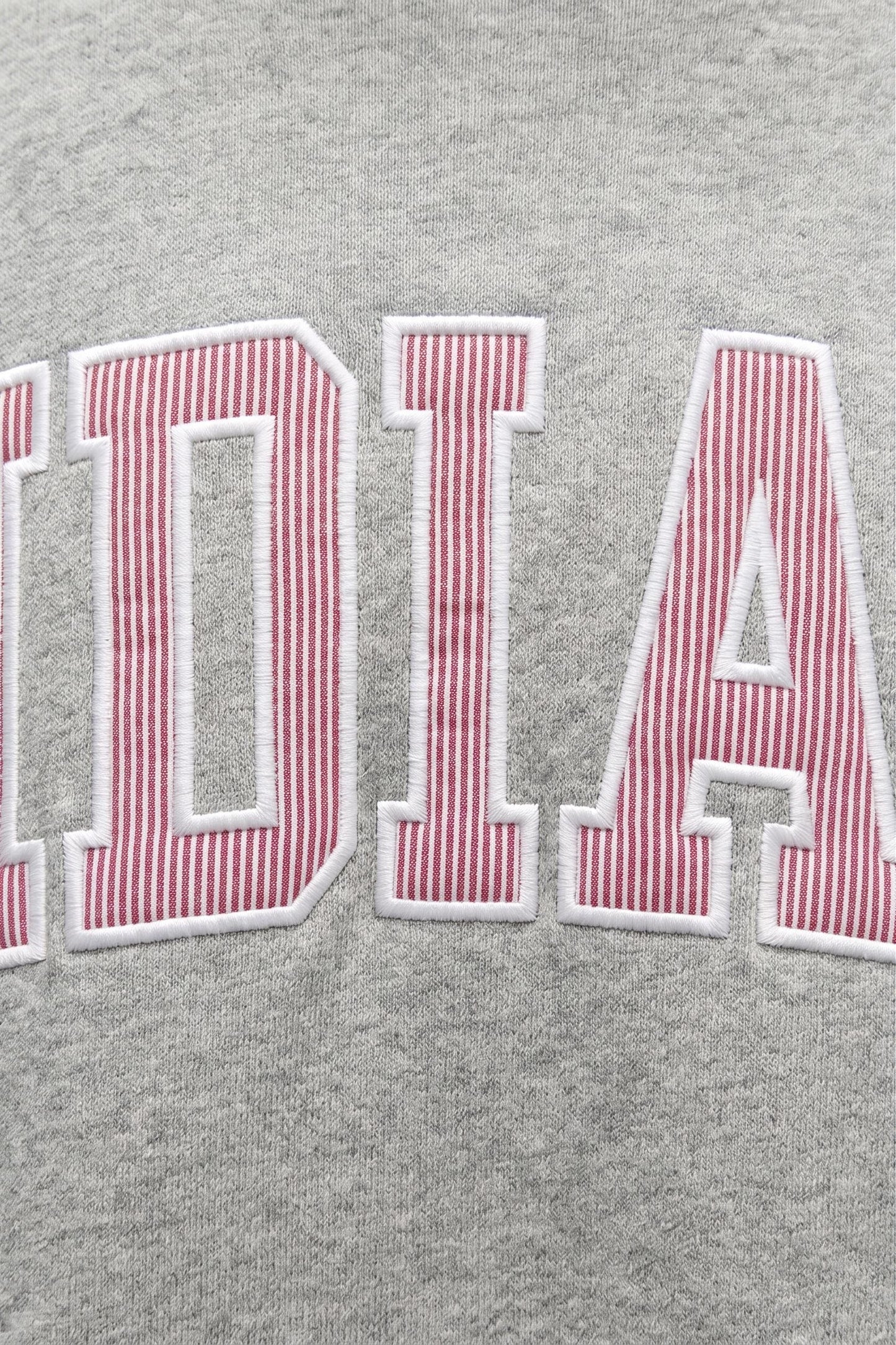 Pinstripe Embroidered Indiana Mock Neck Sweatshirt