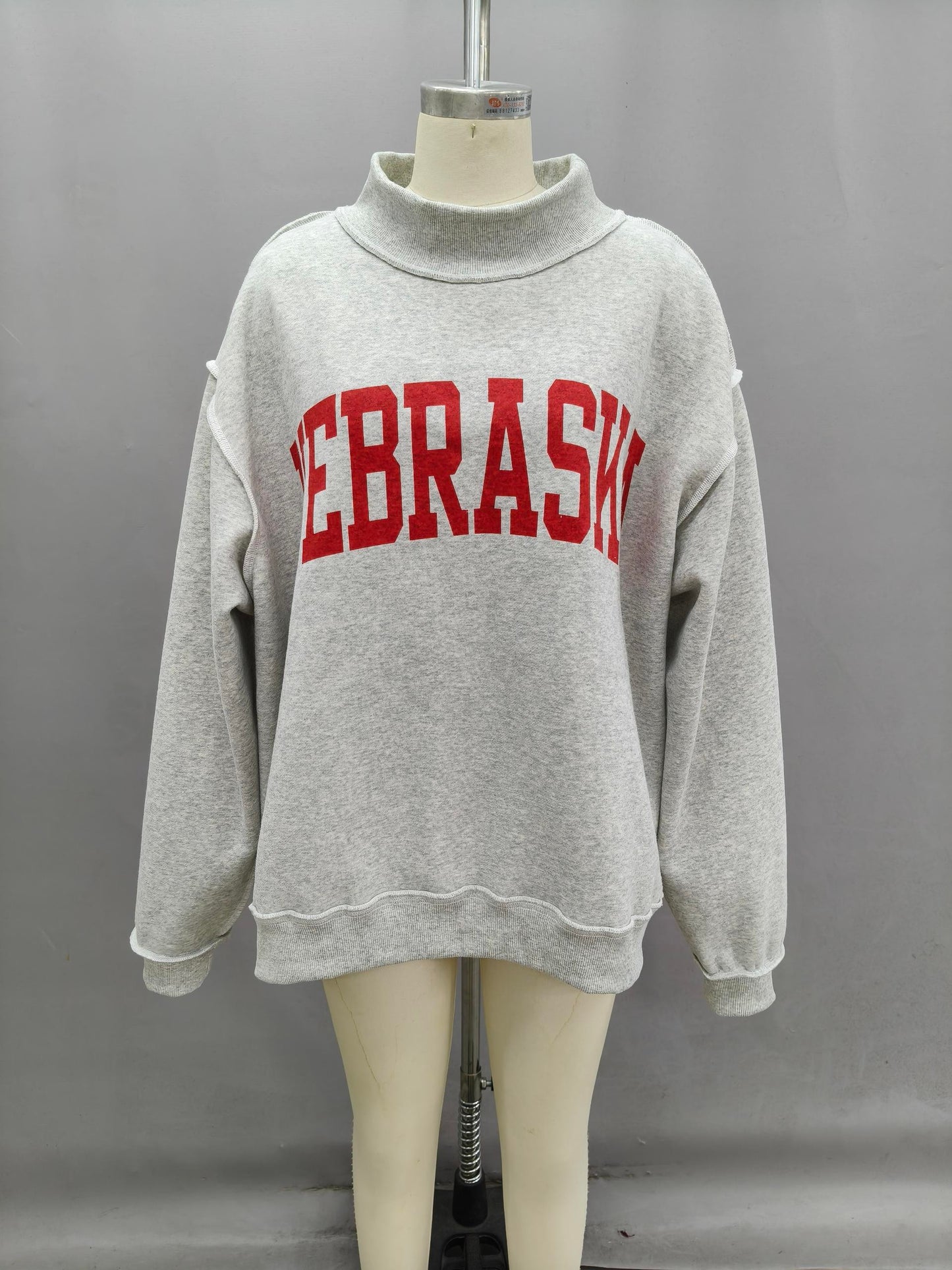 Nebraska Reversible Mock Neck Sweatshirt
