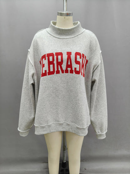 Nebraska Reversible Mock Neck Sweatshirt