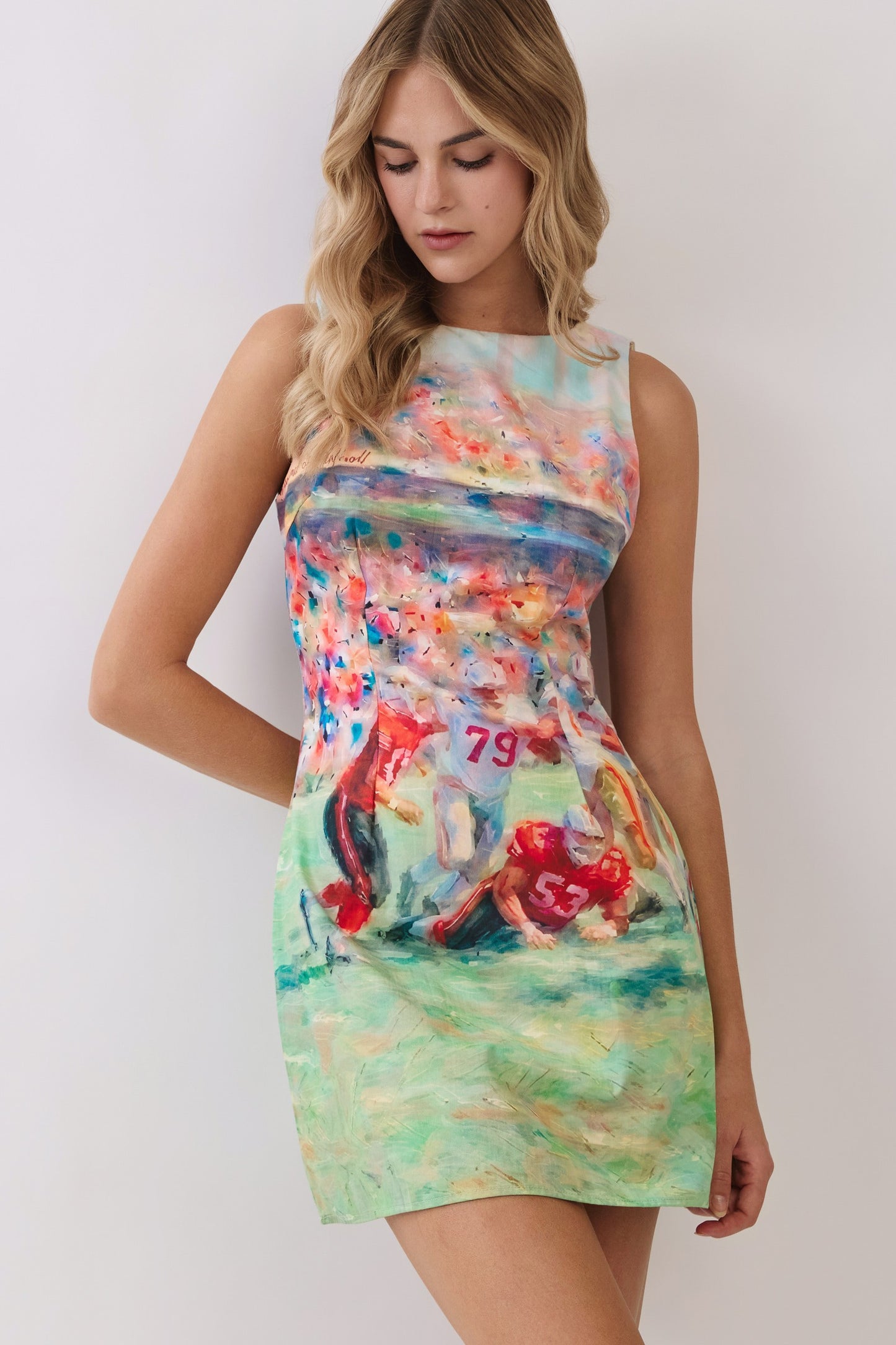 Storm The Field Watercolor Mini Dress