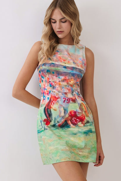 Storm The Field Watercolor Mini Dress
