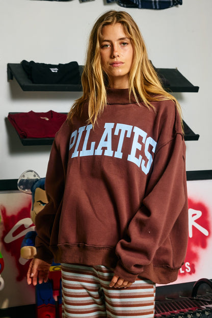 Pilates/Yoga Reversible Mock Neck Sweatshirt