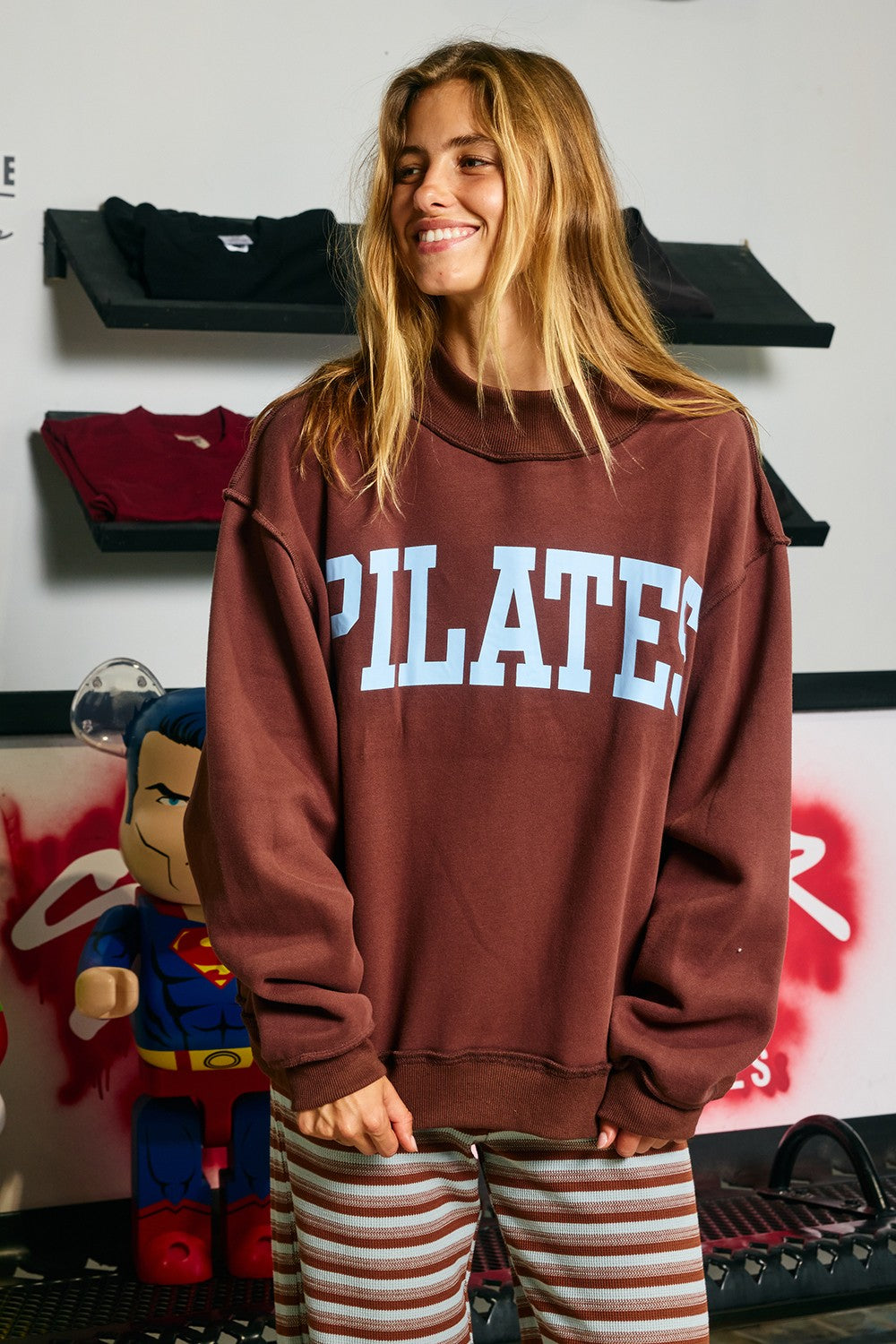 Pilates/Yoga Reversible Mock Neck Sweatshirt