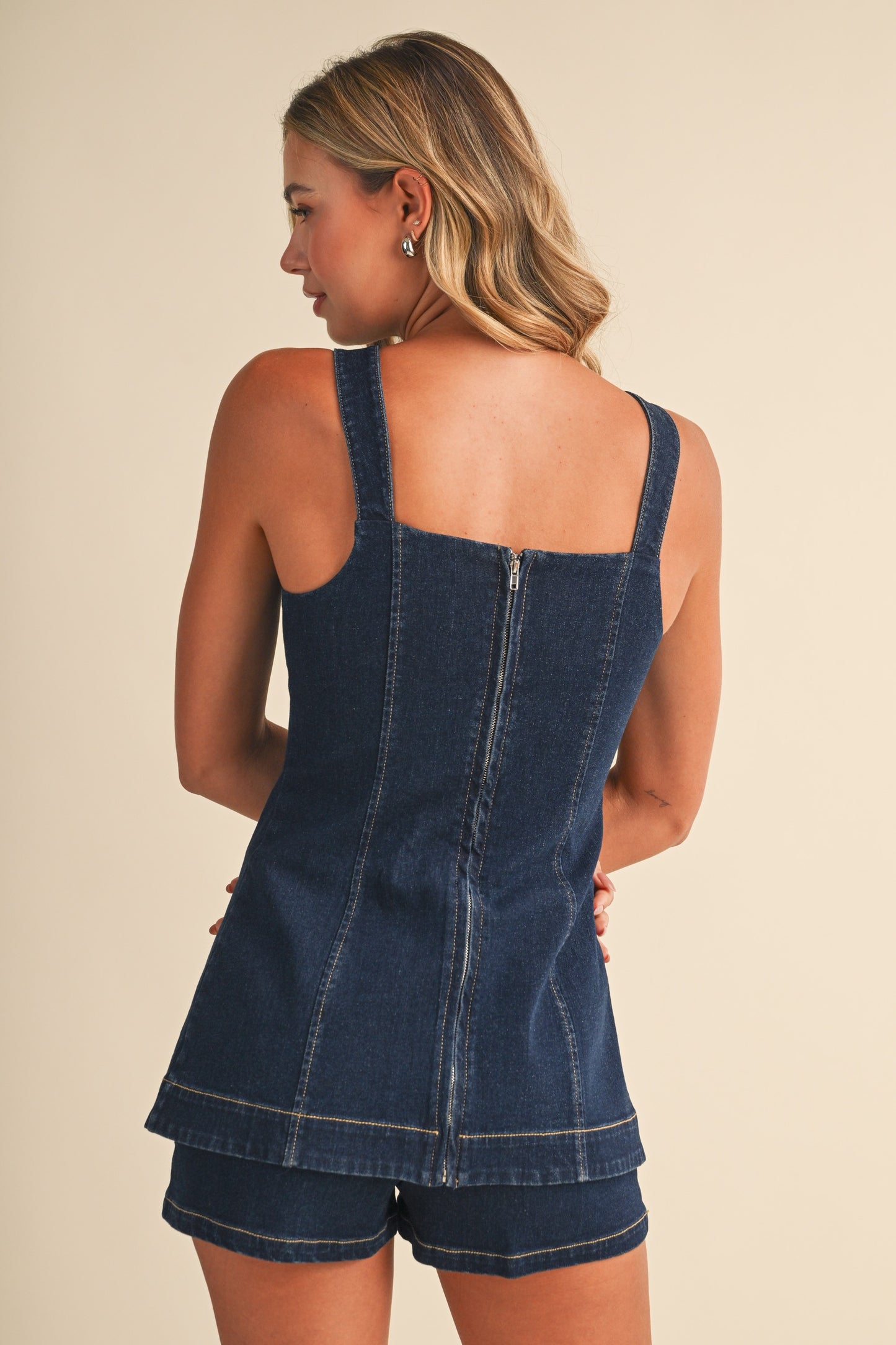 PREORDER: Simply Smitten Denim Romper (EARLY NOVEMBER)