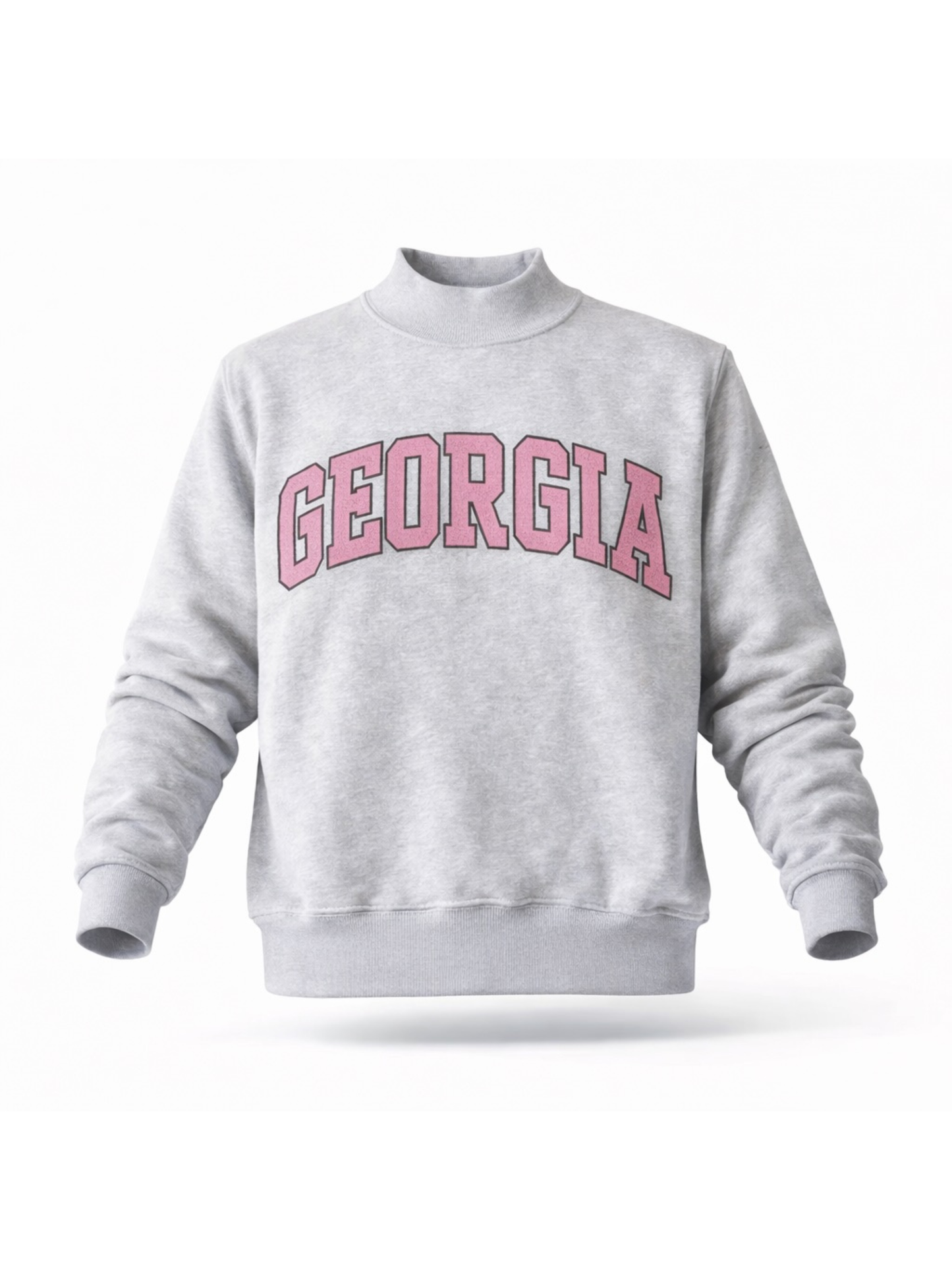 PREORDER: Embroidered Georgia Mock Neck Sweatshirt (EARLY JUNE)