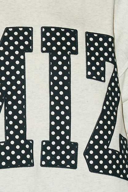PREORDER: Polka Dot Embroidered Mizzou (MIZ) Mock Neck Sweatshirt (EARLY OCTOBER)