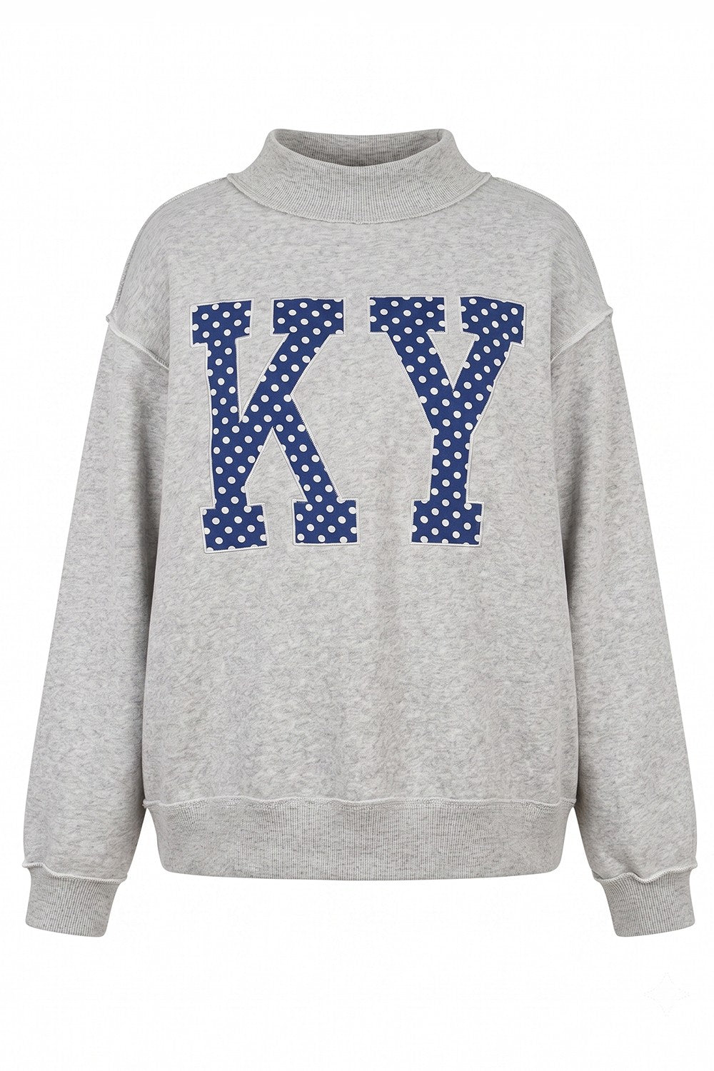 PREORDER: Polka Dot Embroidered Kentucky (KY) Mock Neck Sweatshirt (EARLY OCTOBER)