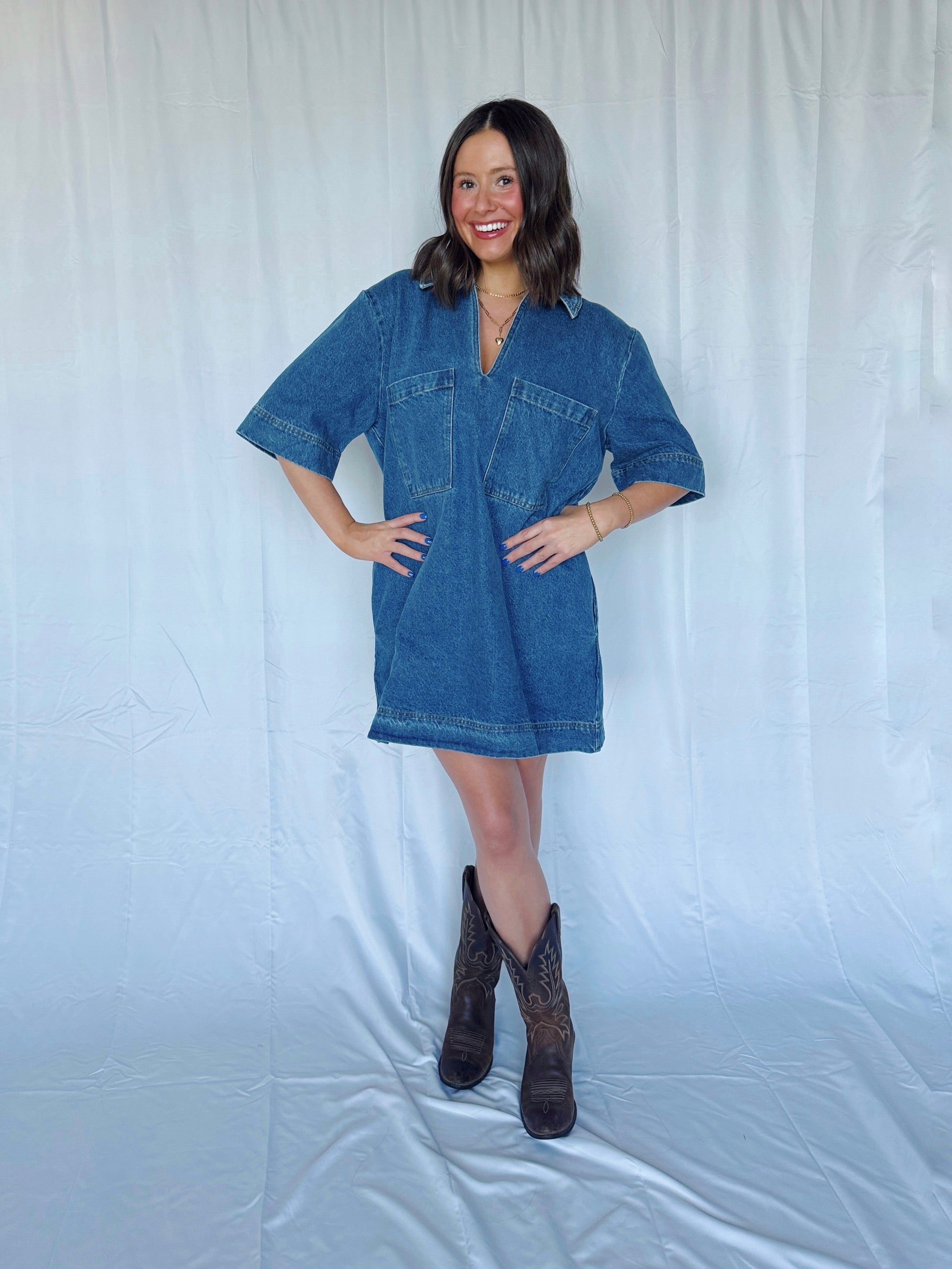 country road shirt dress Belted Poplin Shirt Dress