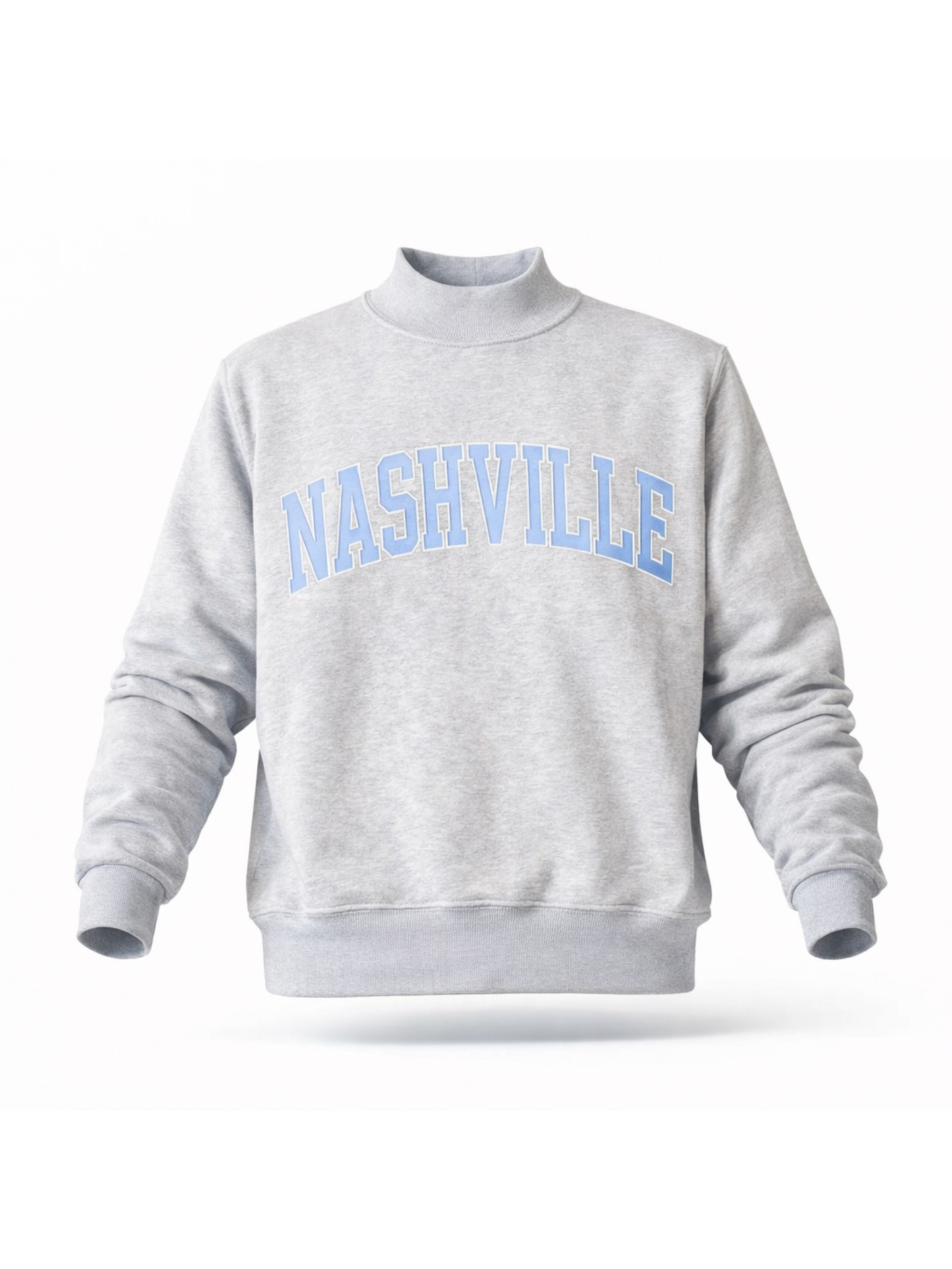 PREORDER: Embroidered Nashville Mock Neck Sweatshirt (EARLY JUNE)