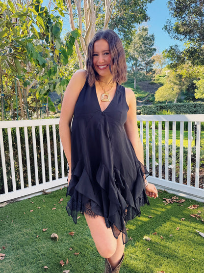 Rustic Romance Ruffle Romper Dress