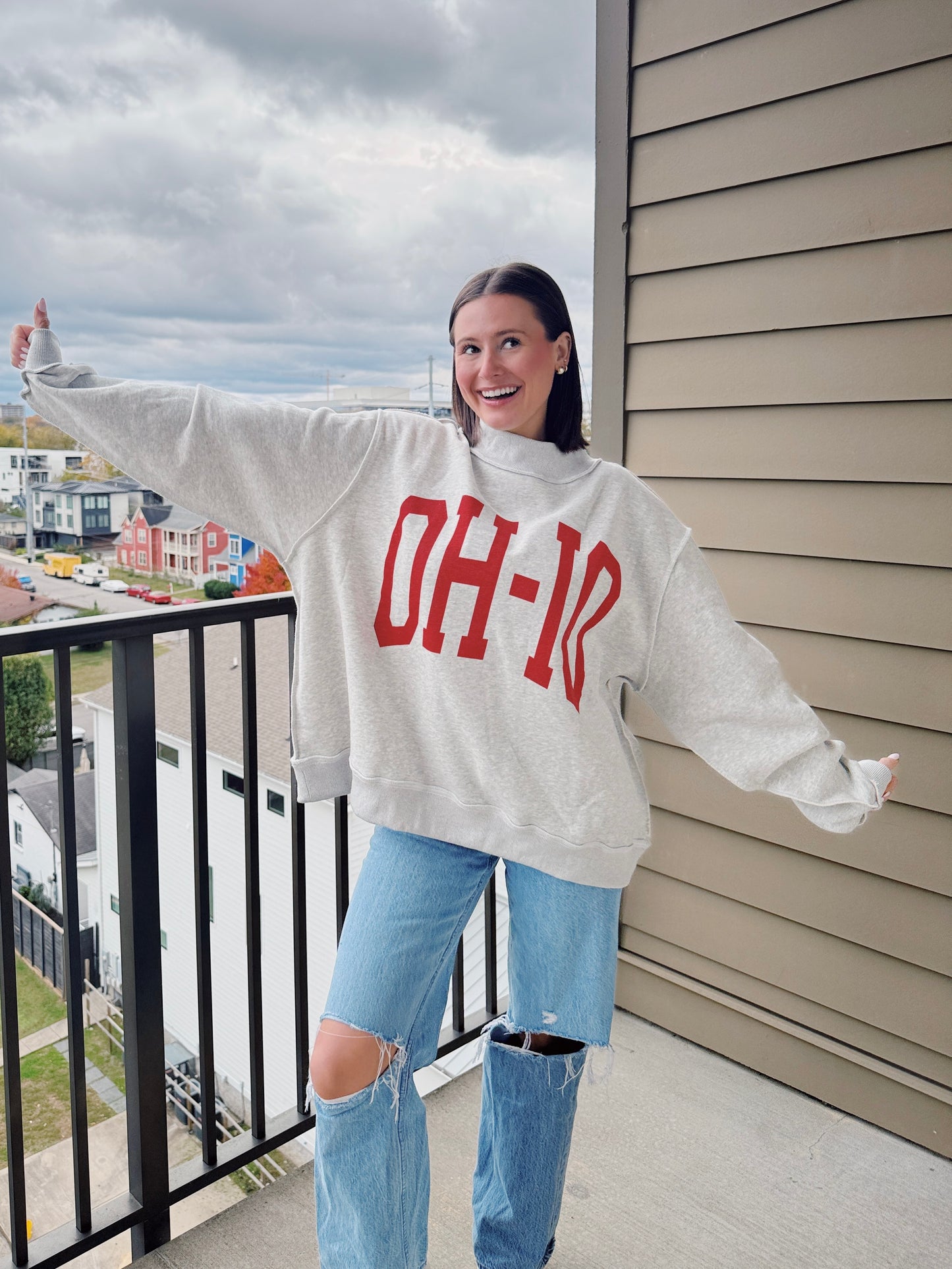 Ohio Reversible Mock Neck Sweatshirt