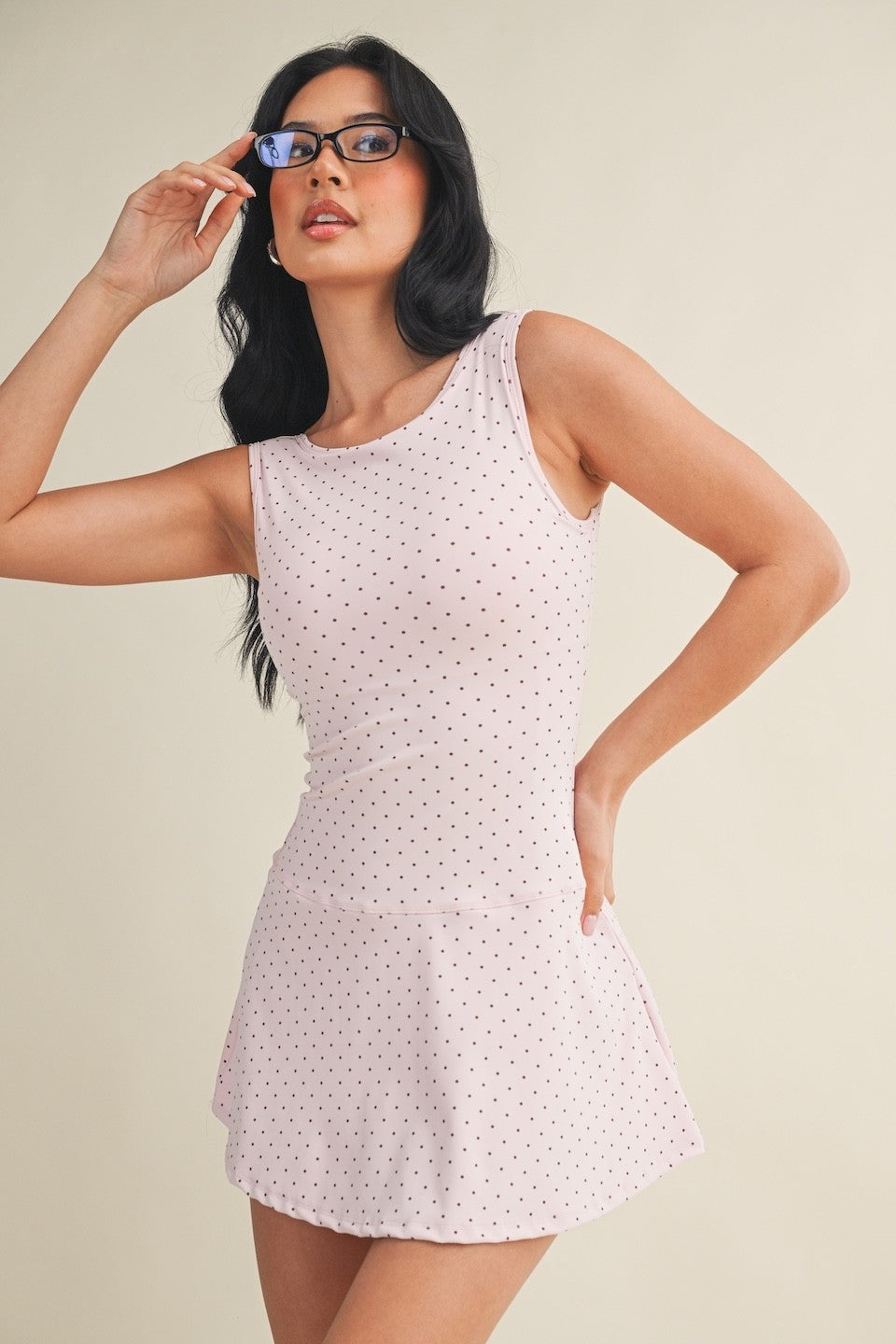 Out & About Polka Dot Athletic Dress
