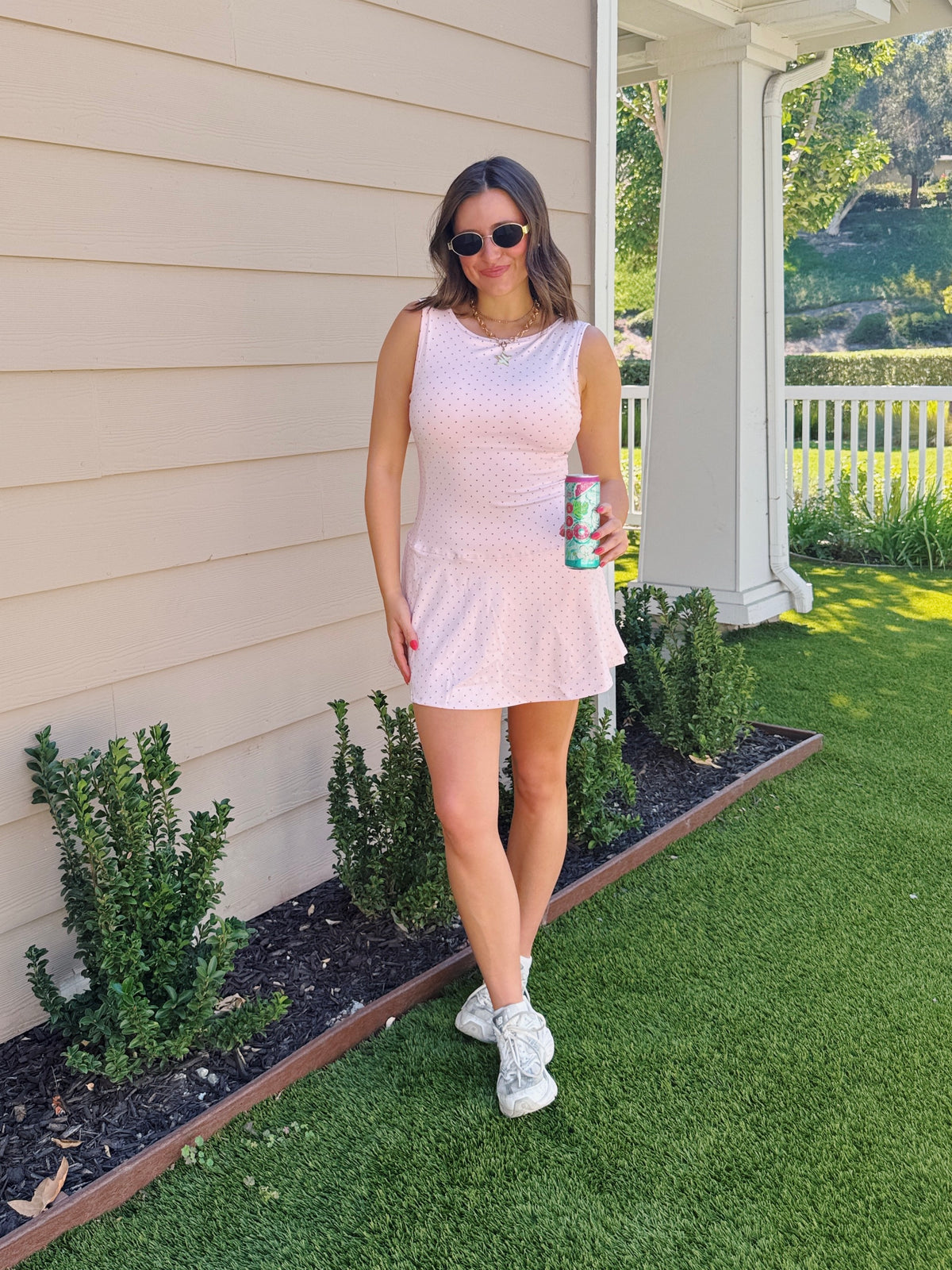 Out & About Polka Dot Athletic Dress