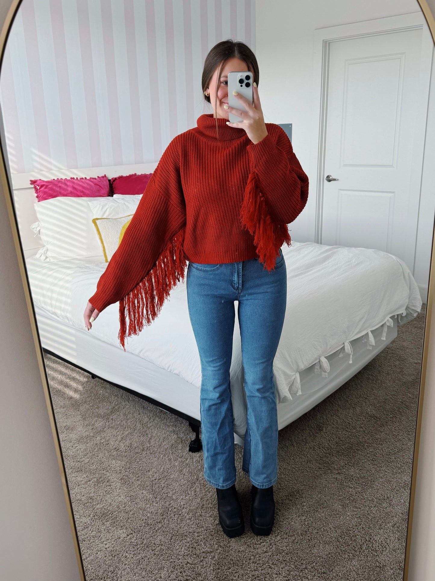 Keeping It Cozy Fringe Sweater