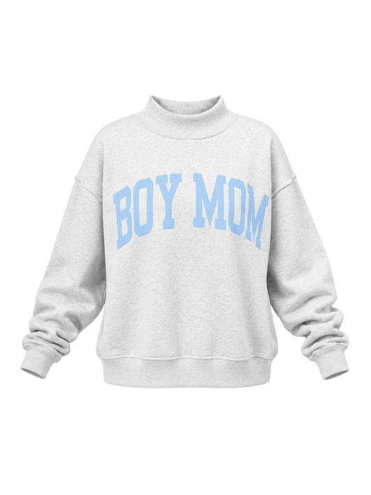 PREORDER: Boy Mom/Motherhood Reversible Mock Neck Sweatshirt (EARLY DECEMBER)