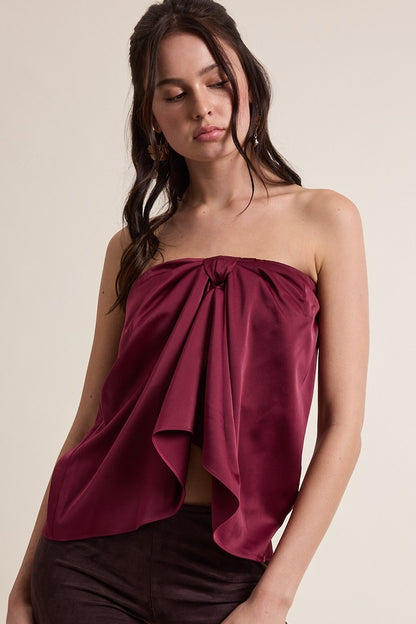 After Midnight Satin Twist Top