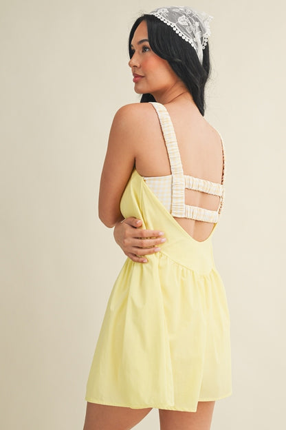 PREORDER: Sweet Escape Gingham Athletic Romper Dress (EARLY JUNE)