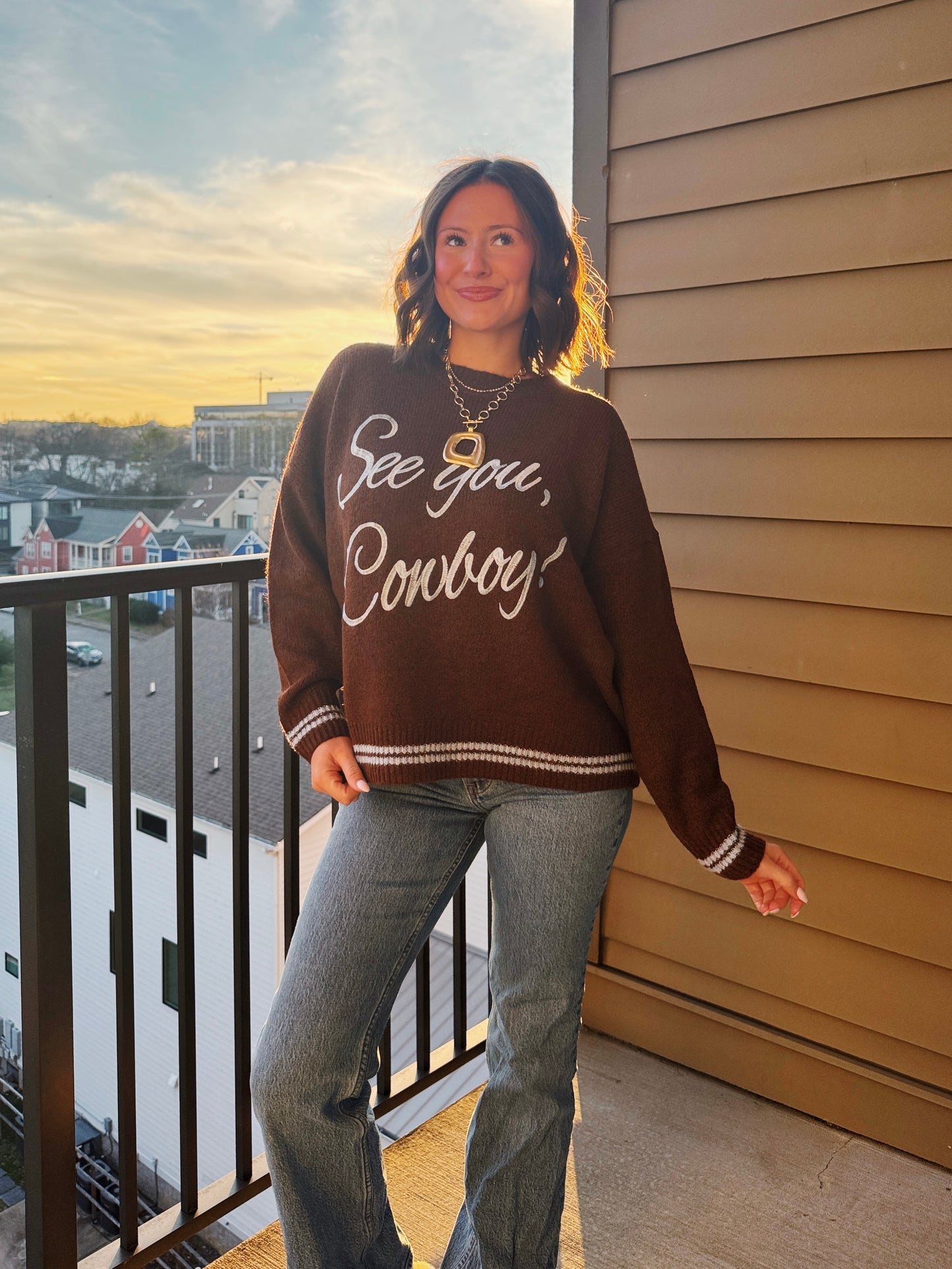 See You Cowboy Sweater