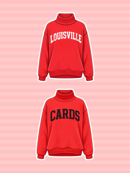 Louisville Reversible Mock Neck Sweatshirt