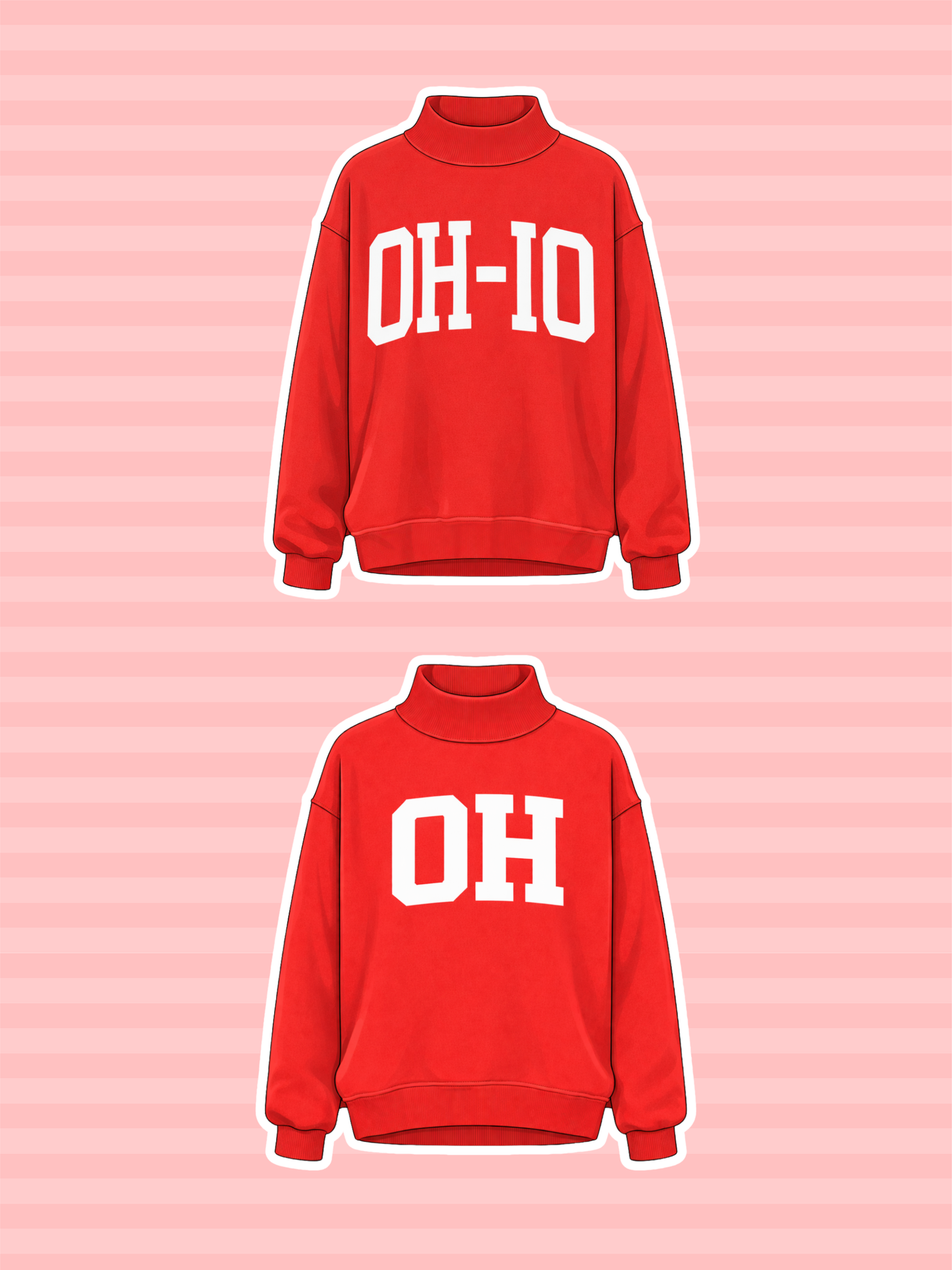 Ohio Reversible Mock Neck Sweatshirt
