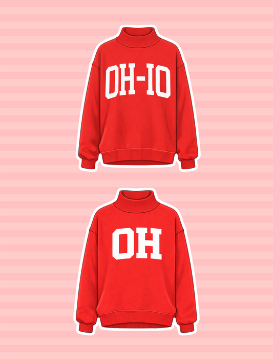 Ohio Reversible Mock Neck Sweatshirt