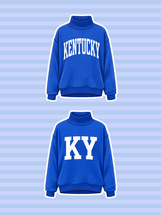 PREORDER: Kentucky Reversible Mock Neck Sweatshirt (EST. SHIP DATE: 2/13)
