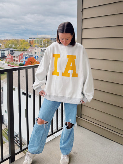 Iowa Reversible Mock Neck Sweatshirt