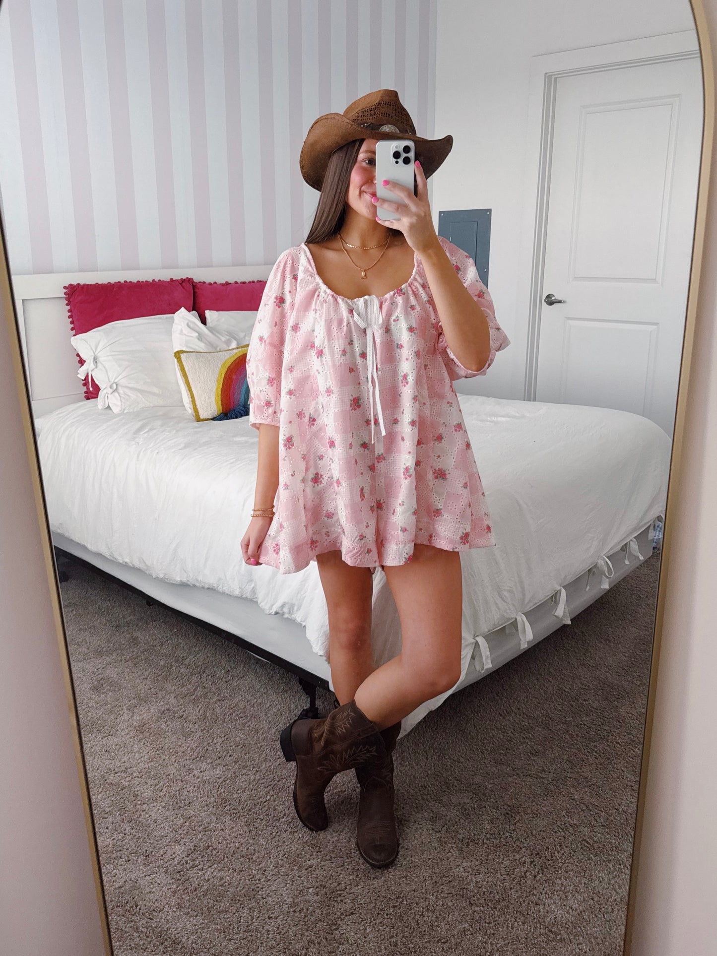 Spring Fling Floral Eyelet Romper