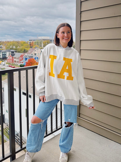 Iowa Reversible Mock Neck Sweatshirt