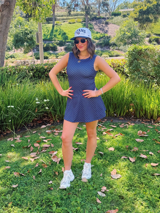 Out & About Polka Dot Athletic Dress