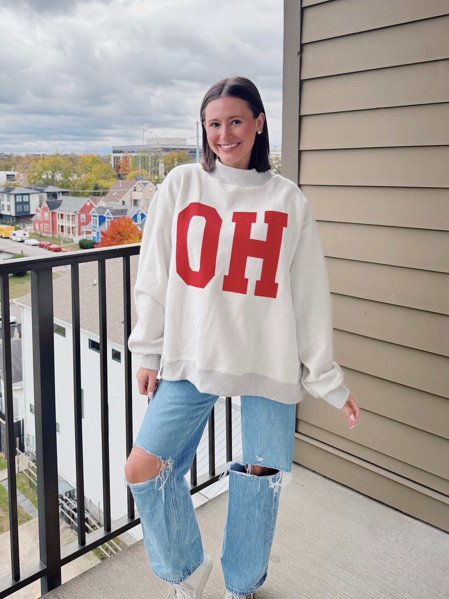 Ohio Reversible Mock Neck Sweatshirt