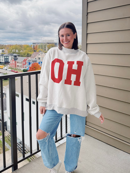 Ohio Reversible Mock Neck Sweatshirt