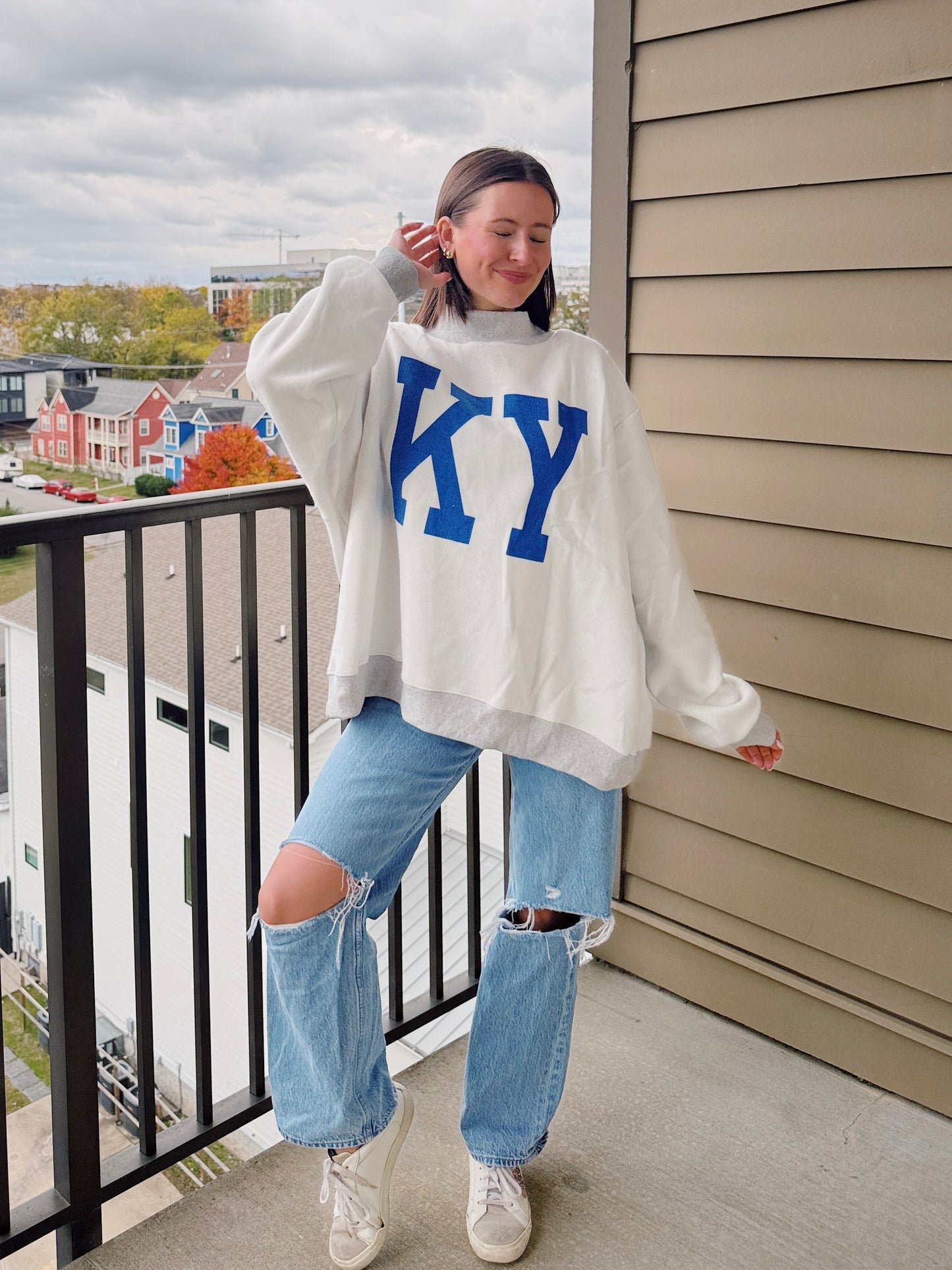 Kentucky Reversible Mock Neck Sweatshirt