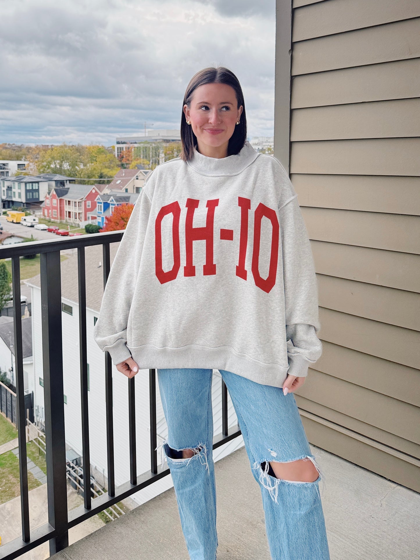 Ohio Reversible Mock Neck Sweatshirt