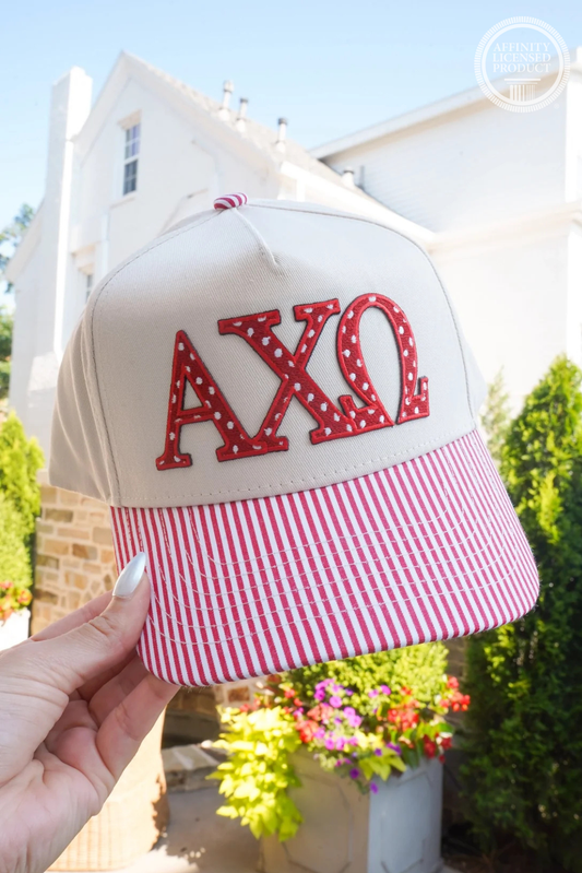 Alpha Chi Omega (AXO) Patterned Trucker Hat