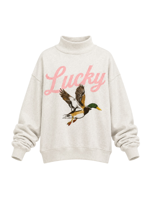 PREORDER: Lucky Duck/Mallard Reversible Mock Neck Sweatshirt (EARLY JANUARY)