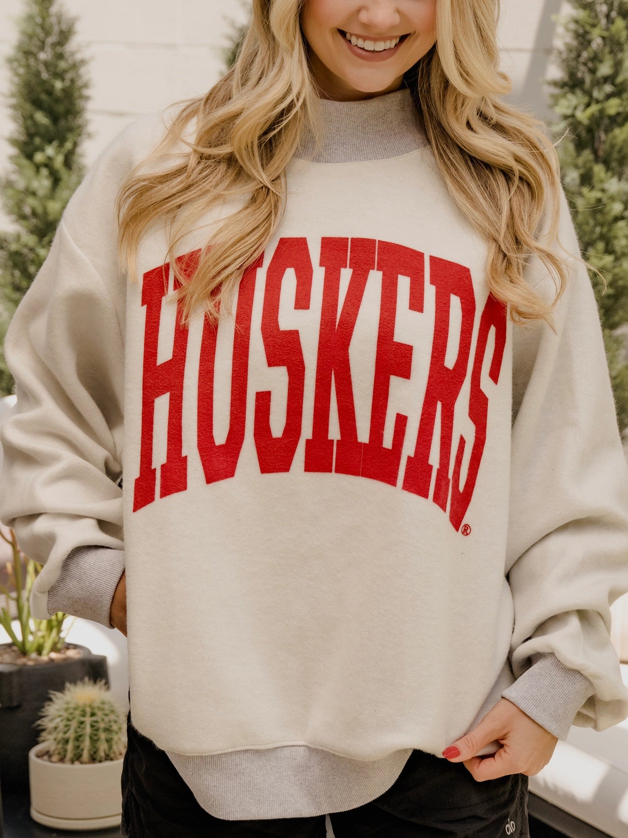 PREORDER: Nebraska Reversible Mock Neck Sweatshirt