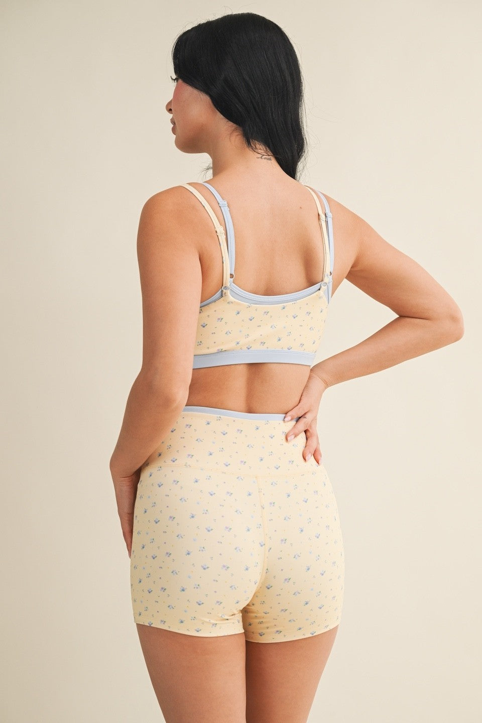 Off Duty Floral Sports Bra & Shorts Set