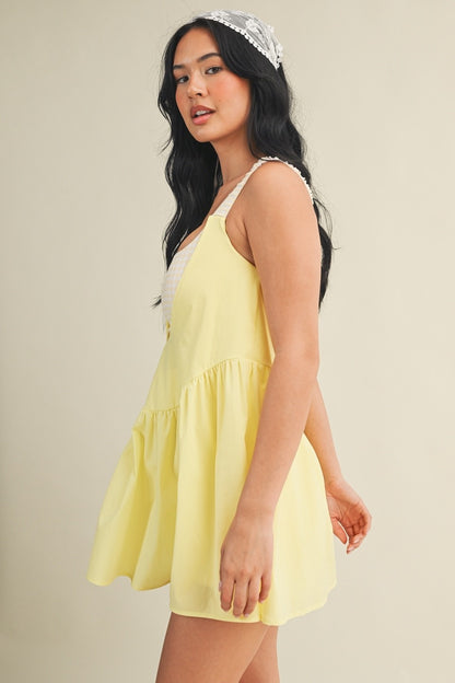 PREORDER: Sweet Escape Gingham Athletic Romper Dress (EARLY JUNE)