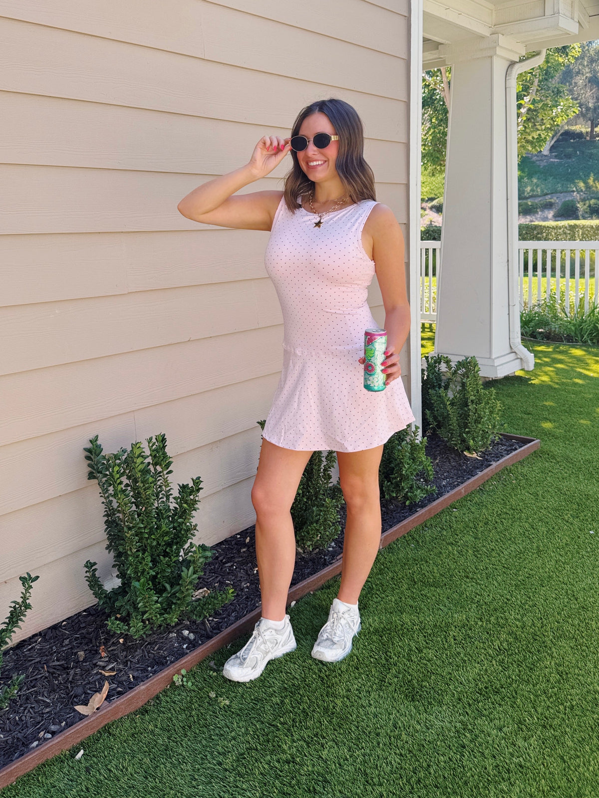 Out & About Polka Dot Athletic Dress