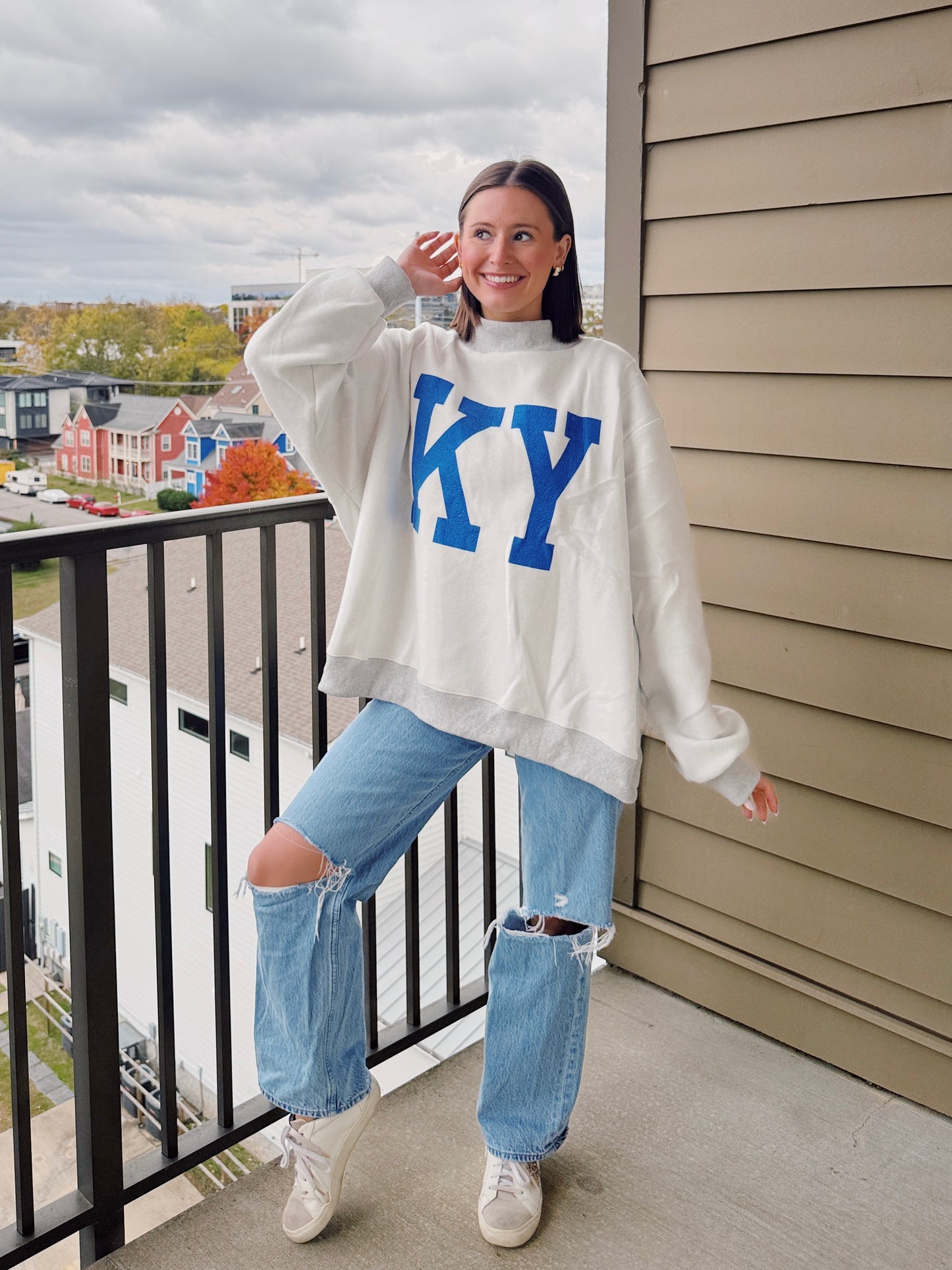 Kentucky Reversible Mock Neck Sweatshirt