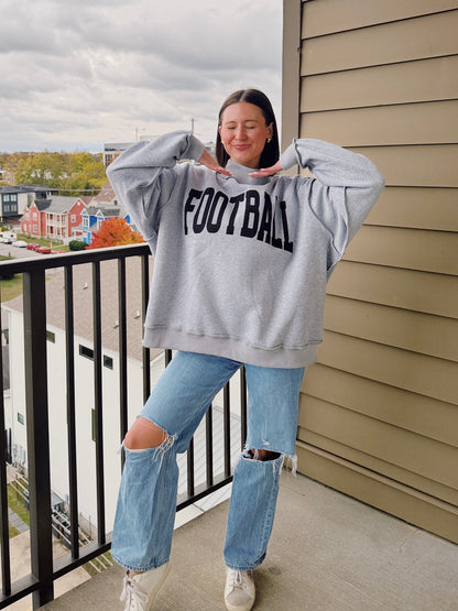 Football/Gameday Reversible Mock Neck Sweatshirt