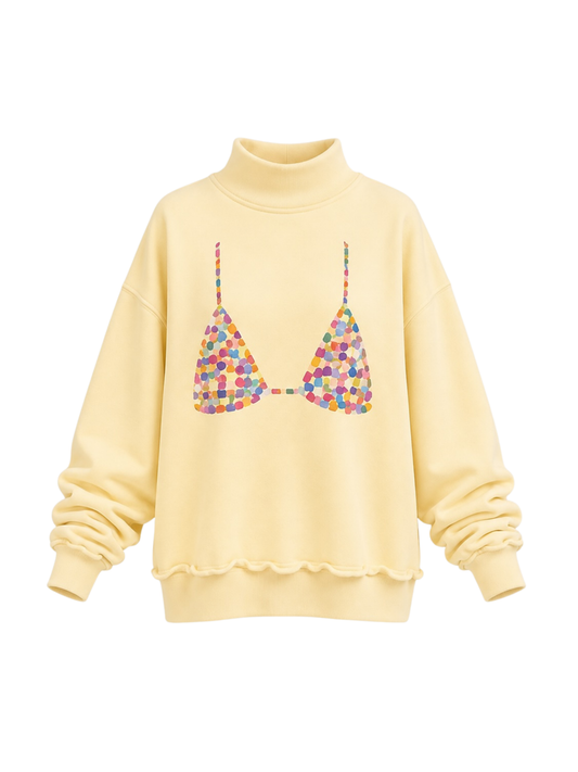 PREORDER: Patterned Bikini Mock Neck Sweatshirt (EARLY JANUARY)