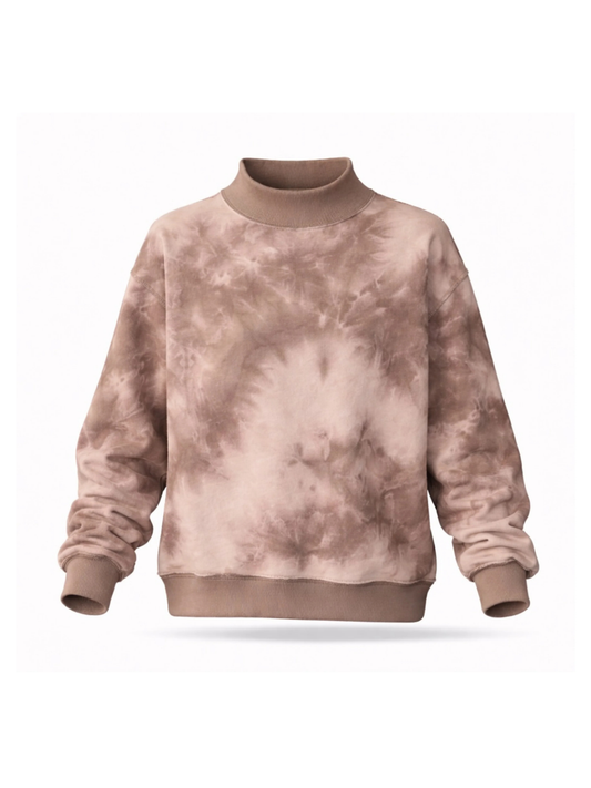 Tie Dye Mock Neck Sweatshirt