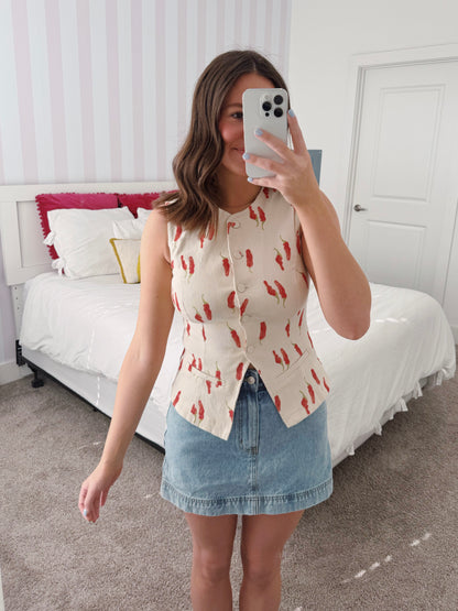 Flaming Hot Chili Pepper Vest Top