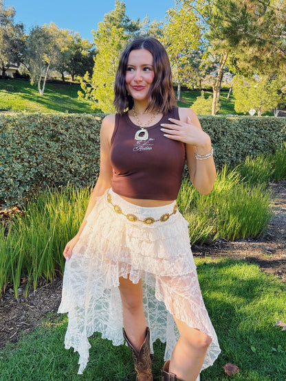 Boho Beauty Lace Hi-Low Skirt