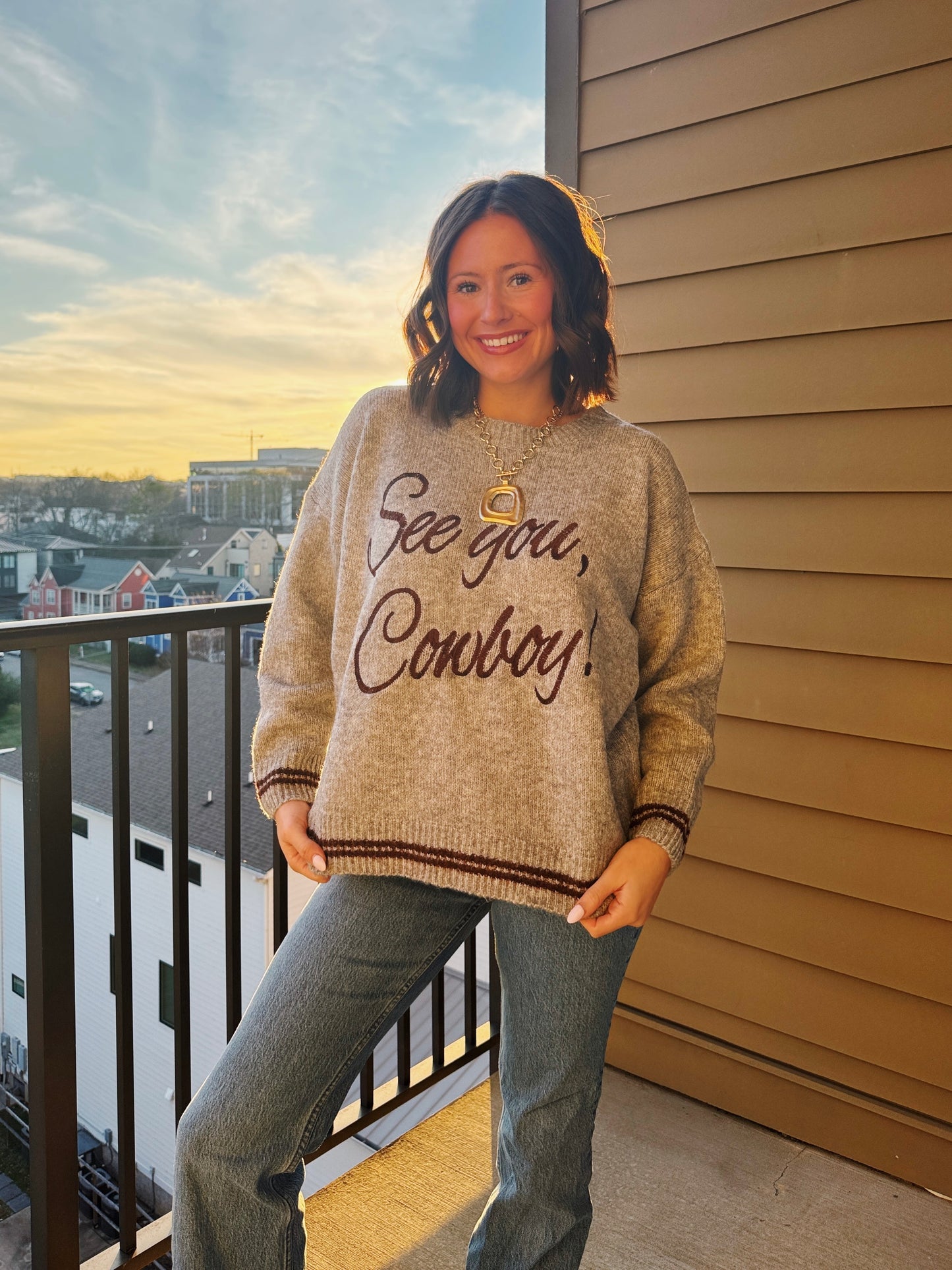 See You Cowboy Sweater